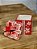 POTE PRESENTE DECORATIVO FLOCO DE NEVE VERMELHO E BRANCO 15CM - Imagem 2