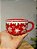 CANECA DECORATIVA FLOCO DE NEVE VERMELHO E BRANCO 13CM - Imagem 3