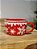 CANECA DECORATIVA FLOCO DE NEVE VERMELHO E BRANCO 13CM - Imagem 1