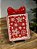 PETISQUEIRA DECORATIVA FLOCO DE NEVE VERMELHO E BRANCO 24CM - Imagem 2