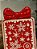 PETISQUEIRA DECORATIVA FLOCO DE NEVE VERMELHO E BRANCO 24CM - Imagem 3