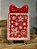 PETISQUEIRA DECORATIVA FLOCO DE NEVE VERMELHO E BRANCO 24CM - Imagem 1