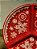 PETISQUEIRA DECORATIVA FLOCO DE NEVE VERMELHO E BRANCO 27CM - Imagem 2