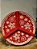 PETISQUEIRA DECORATIVA FLOCO DE NEVE VERMELHO E BRANCO 27CM - Imagem 4