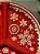 PETISQUEIRA DECORATIVA FLOCO DE NEVE VERMELHO E BRANCO 27CM - Imagem 3