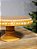 BASE DECORATIVA FLOCO DE NEVE BEGE E BRANCO 22CM - Imagem 5