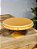 BASE DECORATIVA FLOCO DE NEVE BEGE E BRANCO 22CM - Imagem 1