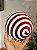 BOLA DECORADA VERMELHA E BRANCA 15CM - Imagem 2