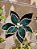 FLOR POINSETIA DECORATIVA VERDE E CHAMPANHE 20CM - PRÉ VENDA 2025 - Imagem 1