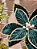 FLOR POINSETIA DECORATIVA VERDE E CHAMPANHE 20CM - PRÉ VENDA 2025 - Imagem 2