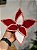 FLOR POINSETIA DECORATIVA VERMELHO E BRANCO 20CM - Imagem 6