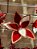 FLOR POINSETIA DECORATIVA VERMELHO E BRANCO 20CM - PRÉ VENDA 2025 - Imagem 2