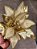 FLOR POINSETIA DECORATIVA CHAMPANHE E OURO 25CM - PRÉ VENDA 2025 - Imagem 2