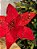 FLOR POINSETIA VELUDO VERMELHO 29CM - Imagem 2