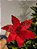 FLOR POINSETIA VELUDO VERMELHO 29CM - Imagem 3