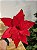 FLOR POINSETIA GLITTER VERMELHO 30CM - Imagem 1