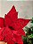 FLOR POINSETIA GLITTER VERMELHO 30CM - Imagem 4