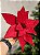 FLOR POINSETIA GLITTER VERMELHO 30CM - Imagem 2
