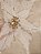 FLOR POINSETIA BRANCA COM GLITER OURO 30CM - Imagem 2