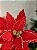 FLOR BICO DE PAPAGAIO COM PINHA VERMELHO AVELUDADO 24CM - Imagem 2