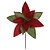FLOR BICO DE PAPAGAIO VERDE E VERMELHO AVELUDADO COM GLITTER 32CM - PRÉ VENDA 2025 - Imagem 4