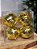 BOLA DECORADA ESPELHADA DOURADA COM 4 UNIDADES DE 10CM - Imagem 3