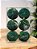 BOLA VELUDO RELEVO VERDE 8CM KIT COM 6 UNIDADES - Imagem 1