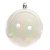 BOLA PEROLADA BRANCA IRIDESCENTE 10CM COM 3 UNIDADES - Imagem 3