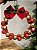 PENDENTE EM METAL GUIRLANDA DE GUIZOS DOURADO E VERMELHO 26CM - Imagem 5