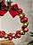 PENDENTE EM METAL GUIRLANDA DE GUIZOS DOURADO E VERMELHO 26CM - Imagem 8