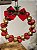 PENDENTE EM METAL GUIRLANDA DE GUIZOS DOURADO E VERMELHO 26CM - Imagem 2