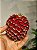 BOLA DECORADA PINHA VERMELHA 10CM - Imagem 4