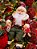 PAPAI NOEL SENTADO XADREZ VERMELHO E VERDE 45CM - PRÉ VENDA 2025 - Imagem 1