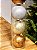 BOLA DECORADA PRATA E CHAMPANHE PEROLADA 8CM COM 6 UNIDADES - Imagem 3