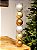 BOLA DECORADA PRATA E CHAMPANHE PEROLADA 8CM COM 6 UNIDADES - Imagem 1