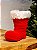 PENDENTE BOTA PAPAI NOEL VERMELHO E BRANCO 20CM - Imagem 2