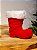PENDENTE BOTA PAPAI NOEL VERMELHO E BRANCO 20CM - Imagem 1