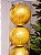 BOLA DECORADA OURO PEROLADA 10CM COM 6 UNIDADES - Imagem 2