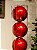 BOLA DECORADA VERMELHA PEROLADA 10CM COM 6 UNIDADES - Imagem 2