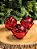 BOLA GUIZO EM METAL VERMELHO 8CM COM 3 UNIDADES - Imagem 1