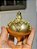 BOLA ORNAMENTO PIÃO DOURADO COM PEDRAS 8CM COM 3 UNIDADES - Imagem 2