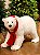 URSO POLAR GIGANTE COM CACHECOL VERMELHO 85CM - Imagem 1