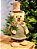 URSO DE CARTOLA VERDE E MARROM 33CM - Imagem 4