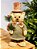 URSO DE CARTOLA VERDE E MARROM 33CM - Imagem 1