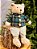 URSO POLAR COM CAMISA XADREZ VERDE 40CM - Imagem 3