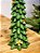 ÁRVORE TOPIARA VERDE EM RESINA COM LAÇOS DOURADO 35CM - Imagem 3