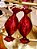 CONJUNTO DE PENDENTE ORNAMENTO DE VIDRO DOÇE CRYSTAL VERMELHO COM 2 UNIDADES 12,5CM- PRÉ VENDA 2025 - Imagem 1