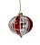 CONJUNTO DE PENDENTE ORNAMENTO DE VIDRO BOLA VERMELHA E TRANSPARENTE COM 2 UNIDADES 10CM - PRÉ VENDA 2025 - Imagem 2