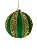 CONJUNTO DE PENDENTE ORNAMENTO DE VIDRO VERDE E DOURADO COM 2 UNIDADES 12CM - PRÉ VENDA 2025 - Imagem 2