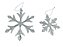 CONJUNTO DE PENDENTE ORNAMENTO DE VIDRO FLOCO DE NEVE TRANSPARENTE COM 2 UNIDADES 19CM - PRÉ VENDA 2025 - Imagem 4